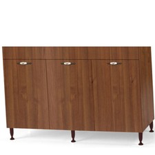 Sottolavello cucina componibile 120 cm con ante noce lavello inox non incluso