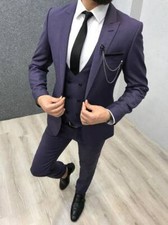 Uomo Abito 3 Pezzi Slim Fit