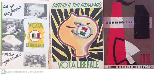 Cartoline partiti politici - cartoline,