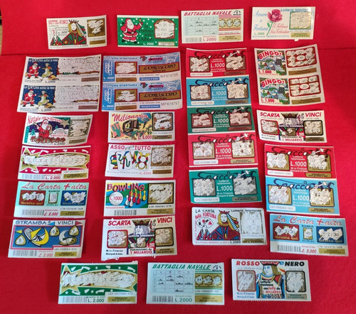 Lotto gratta vinci vintage - e,