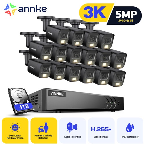 Annke 5mp 8ch 16ch - 5mp, sistema
