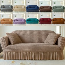 Copridivano Elasticizzato 1/2/3/4 Posti 3D Reticolo Bolla Divano Divano Loveseat Slipcover 