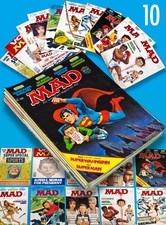 10 vecchi QUADERNI MAD anni 70 SUPERMAN CASSIUS CLAY GREMLINS dal n.73 + 2 x USA