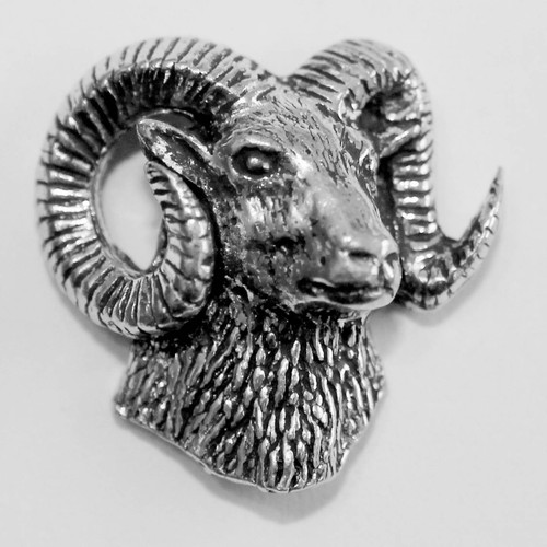 Spilla peltro pecora - ram, made