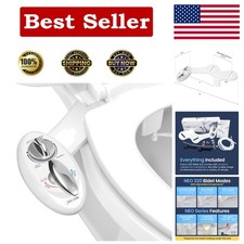 Sleek white bidet attachment - white,