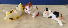 3x VINTAGE RUBBER TOY gatti GATTINI PUPAZZI