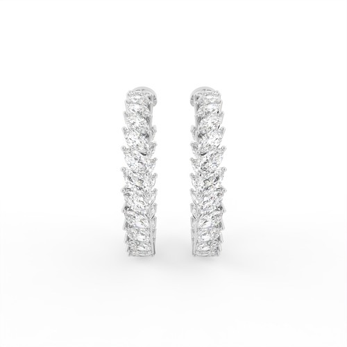 Orecchini oro bianco 18 - in,