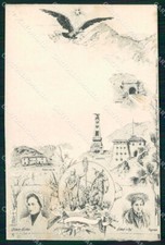 Militari Alpini Costume Valdese Ruà Frejus Piano del Re cartolina KF5126