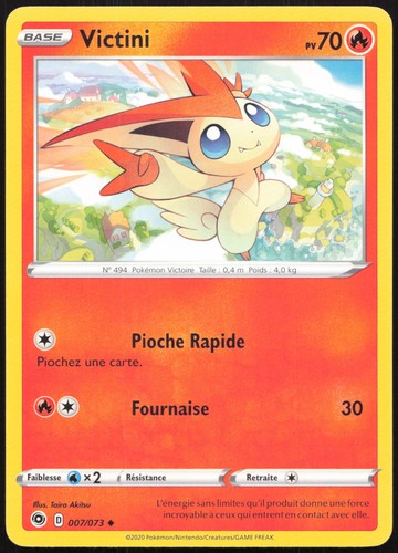 Carte pokémon victini - pokémon,