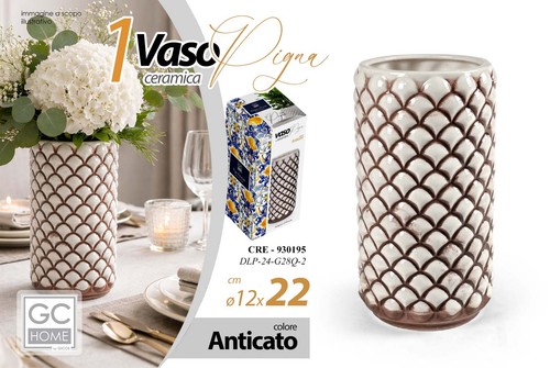 Vaso pigna fiori - , ceramica