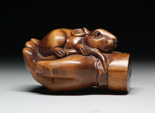 Antico topo giapponese netsuke - giapponese,