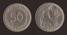 GERMANIA GERMANY 50 PFENNIG 1950 F