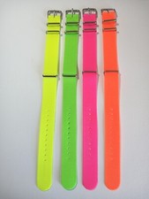 CINTURINO NYLON NATO COMODO RESISTENTE COLORI FLUO  MISURE - 20 - 22 MM.