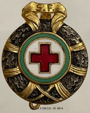 CROCE ROSSA ITALIANA S.F. DISTINTIVO PER ASSOCIATO REGNO D’ITALIA