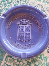 Capitaneria di Porto Brindisi Posacenere Ceramica Smaltata