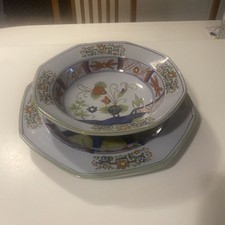 Garofano Faenza Servizio Garofano Blu Ciotola e Piatto Made In Italy