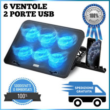 Base di Raffreddamento Ventilatore per Computer Portatile Laptop 6 ventole POWER