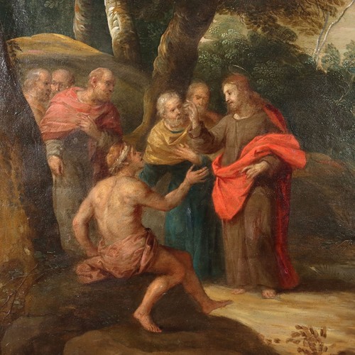 Dipinto antico 600 scena - antico,