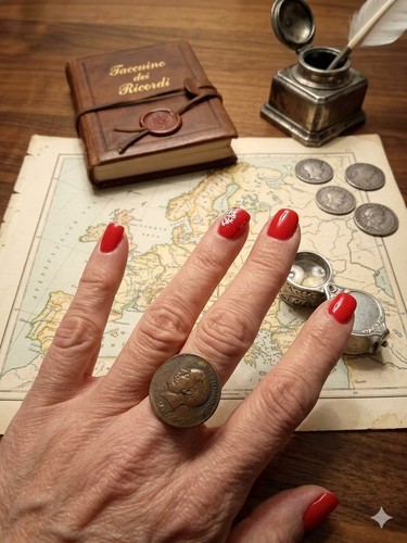 Anello vintage moneta - anello, re