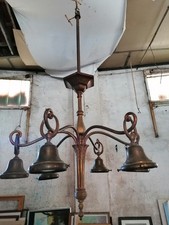 Lampadario liberty ottone - lampadario,