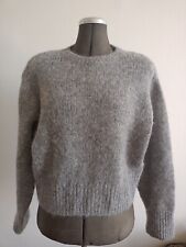 Maglione maglia donna H&M Premium lana alpaca grigio XS nuovo