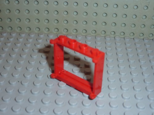 Fenetre rouge lego - rouge, red