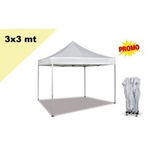 Gazebo pieghevole impermeabile in alluminio 3x3m Colore Bianco - Mod. Promo !!!