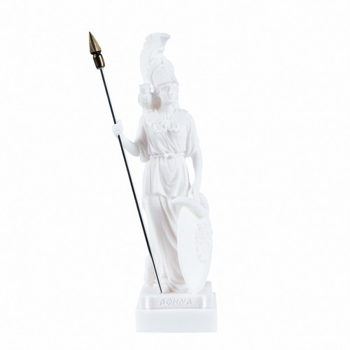 Statua atena con gufo medusa - con,