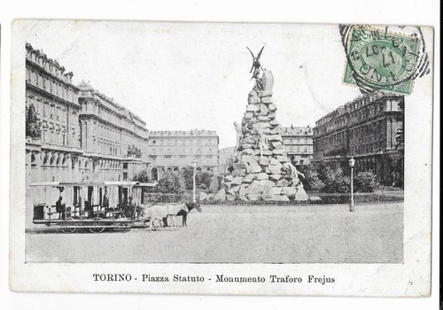 Cartolina torino piazza - cartolina,
