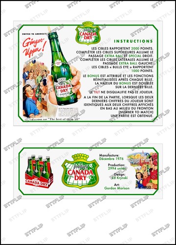 Gottlieb canada dry 1976 - gottlieb,