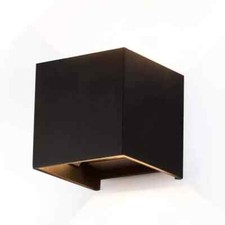 APPLIQUE CUBO LED 12W FARO FARETTO LAMPADA DA PARETE MURO DOPPIA LUCE X ESTERNO