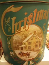 Scatola Di Latta Natalizia Vintage Christmas Tin Pandoro