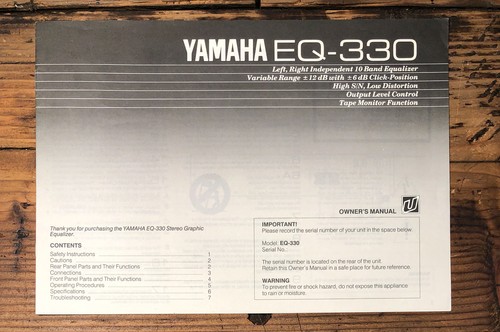 Yamaha 330 equalizzatore - yamaha,