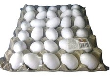 OVETTI PASQUA UOVA 30 Pz colore bianco IDEA REGALO FESTA BABY DECOUPAGE