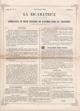 La ricamatrice. Giornale di