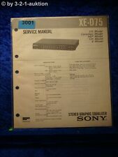 Manuale Di Servizio Sony XE D75 Equalizzatore Grafico (#3001)