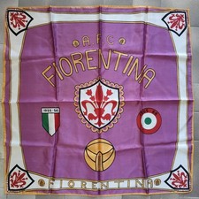 AFC Fiorentina Foulard Bandiera 1966 vintage Squadra Di Calcio Raso Viola Maglia
