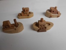 KINDER FERRERO: SERIE 4 BARCHE IN LEGNO  K98 N. 85-86-87-88