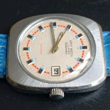 HEDY WATCH WATERPROOF 36,2mm meccanico CAL INT DUROWE orologio vintage 21600 ALT