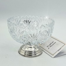 Antica Alzata porta bon bon in argento 800 e vetro molato alzatina anni 70