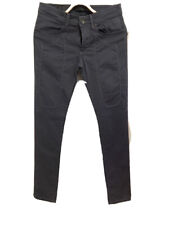 Jeckerson 30 Pantalone Uomo Blu Invernale Slim Fit Toppe In Tinta