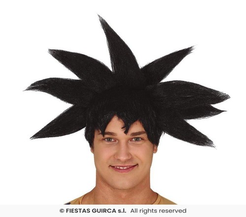Parrucca nera spiky anime - parrucca,
