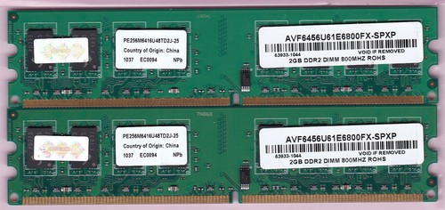 Kit memoria ram 2x2 - memoria,