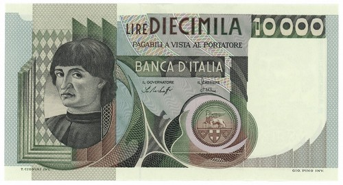 10000 lire ritratto uomo a - lire,