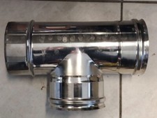  TUBO E RACCORDO CANNA FUMARIA A T COIBENTATO A DOPPIA PARETE