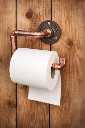 Porta rotolo tubo rame - porta, wc