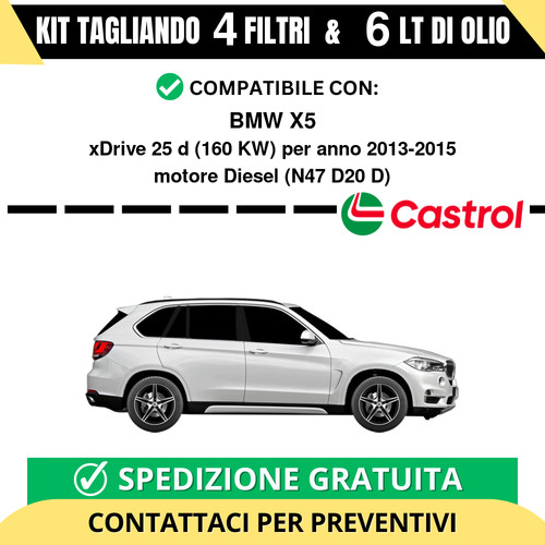 Tagliando per bmw xdrive25d - per, x5