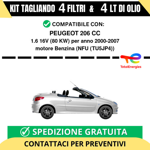 Tagliando per peugeot 206 - peugeot, cc