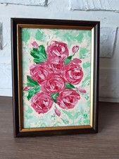 Fiori rose dipinto originale