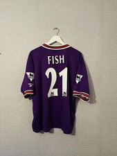 Maglia calcio Bolton Wanderers Away 1997/98 L Mark Fish maglia calcio originale